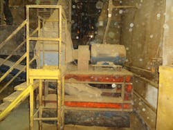 Figure 2: Heavy accumulations of agricultural combustible dusts involved in milling operations, presenting a significant explosion and fire hazard. Proper dust collection, explosion isolation and protection, and monitoring is required for combustible dust compliance. Figure 2: Heavy accumulations of agricultural combustible dusts involved in milling operations, presenting a significant explosion and fire hazard. Proper dust collection, explosion isolation and protection, and monitoring is required for combustible dust compliance.