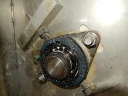 Figure 11: Heat generated by a failed bearing can lead to embers in the conveyor, potentially triggering an explosion event. Figure 11: Heat generated by a failed bearing can lead to embers in the conveyor, potentially triggering an explosion event.