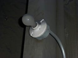 Figure 12: An exposed hot electric light bulb is a potential ignition source for a dust explosion. Figure 12: An exposed hot electric light bulb is a potential ignition source for a dust explosion.