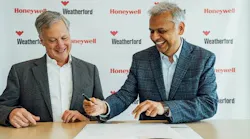 Pictured: Kevin Dehoff, Honeywell Chief Strategy Officer, President and CEO Connected Enterprise and Girish Saligram, President and CEO of Weatherford.
