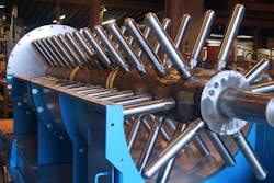 FEECO pin mixer in fabrication. FEECO pin mixer in fabrication.