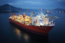 The Petrojarl Knarr Floating Production Storage and Offloading (FPSO) in the Rosebank field. The Petrojarl Knarr Floating Production Storage and Offloading (FPSO) in the Rosebank field.