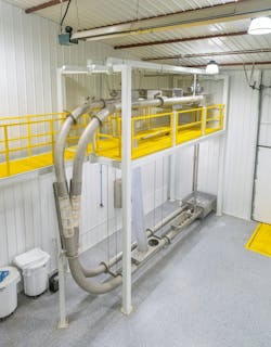 Tubular drag cable conveyors excel at reducing product damage since the units gently move product through a sealed tube. Tubular drag cable conveyors excel at reducing product damage since the units gently move product through a sealed tube.