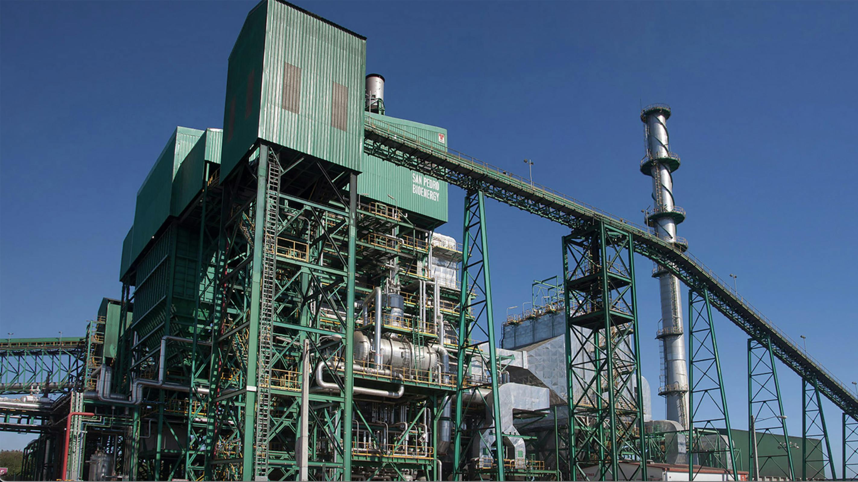 San Pedro BioEnergy has several interconnected conveyor systems that make up its intricate operation.
