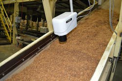 Online NIR moisture analyzer scanning moisture content of a tobacco processing plant. Online NIR moisture analyzer scanning moisture content of a tobacco processing plant.
