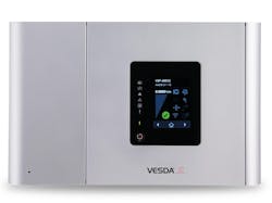 The Honeywell VESDA-E VEU analyzes the air in a flair detection chamber that uses a short wavelength laser, a CMOS imager, and multiple photodiodes to minimize false alarms. The Honeywell VESDA-E VEU analyzes the air in a flair detection chamber that uses a short wavelength laser, a CMOS imager, and multiple photodiodes to minimize false alarms.
