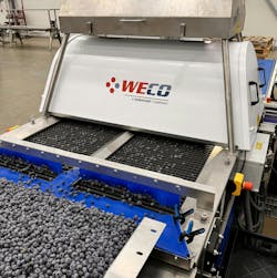 The 360Tek optical sorter for blueberries from WECO The 360Tek optical sorter for blueberries from WECO