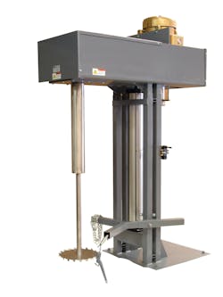 High shear dispersers feature large horsepower motors as compared to general blending applications. Ten horsepower per one hundred gallons batch size is a general rule of thumb. High shear dispersers feature large horsepower motors as compared to general blending applications. Ten horsepower per one hundred gallons batch size is a general rule of thumb.