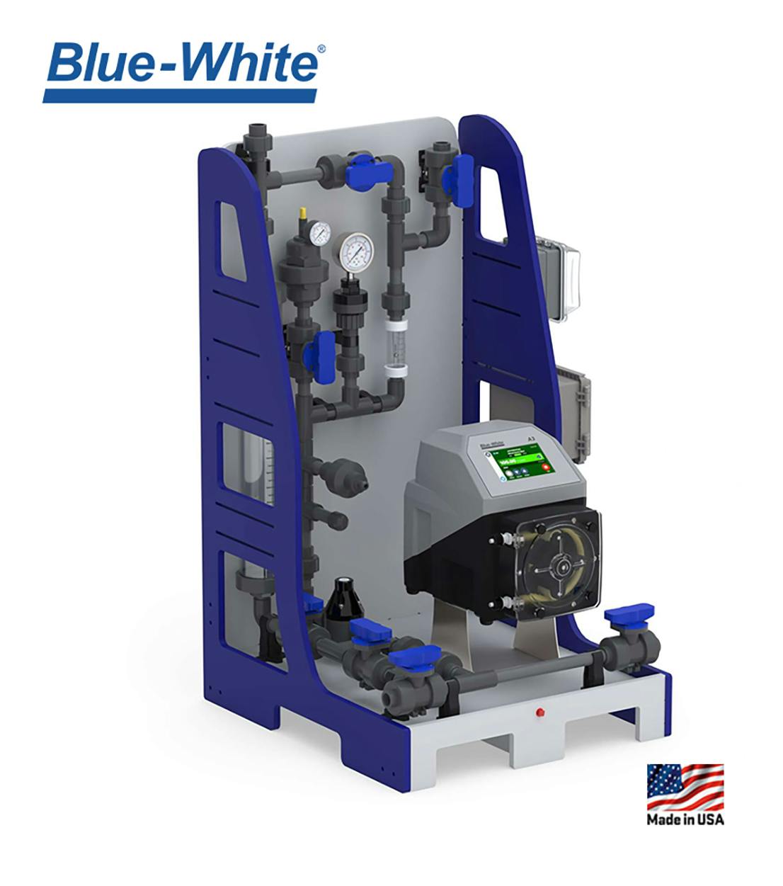 The CHEM-FEED engineered skid system.