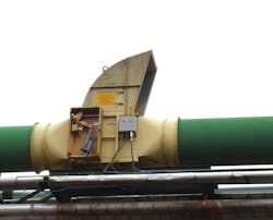 Figure 5. An abort gate does not operate quickly enough to provide effective explosion isolation. Figure 5. An abort gate does not operate quickly enough to provide effective explosion isolation.