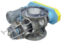 Figure 7. Rotary airlock valves are the most common method of isolating a dust collector's material discharge. Figure 7. Rotary airlock valves are the most common method of isolating a dust collector's material discharge.