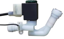 A custom solenoid valve with integrated manifold for beverage production use. A custom solenoid valve with integrated manifold for beverage production use.