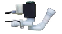 A custom solenoid valve with integrated manifold for beverage production use. A custom solenoid valve with integrated manifold for beverage production use.