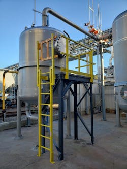 OSCO Safety’s ReadySeries Platform is slip-resistant and corrosion-resistant, making it a safer, lower-maintenance choice near chemicals. OSCO Safety’s ReadySeries Platform is slip-resistant and corrosion-resistant, making it a safer, lower-maintenance choice near chemicals.