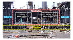 Clairton Coke Works Batteries 13 and 14 after the explosion