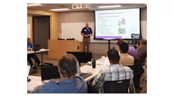 K-State classroom with students