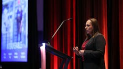 Kristin Fielder, Group Product Manager, Rockwell Automation, presenting Rockwell's MES solutions at the 2025 Plex Summit Kristin Fielder, Group Product Manager, Rockwell Automation, presenting Rockwell's MES solutions at the 2025 Plex Summit