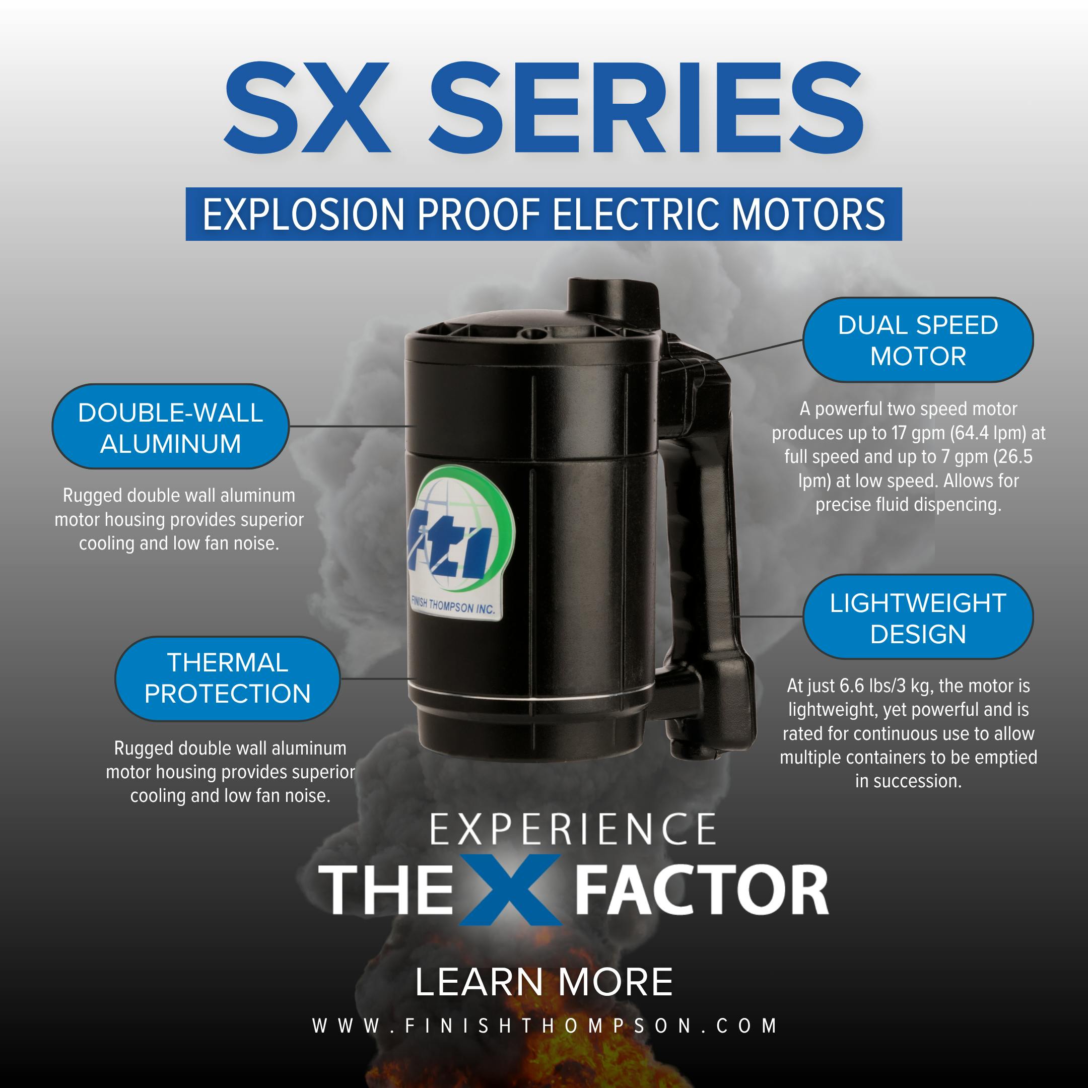 SX Series explosion-proof electric motors