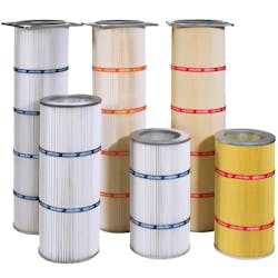 Pleated cartridge dust collector filters Pleated cartridge dust collector filters