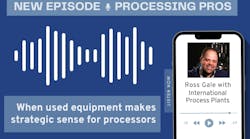 Ross Gale, VP of International Process Plants discusses the benefits of buying used equipment in the process industries. Ross Gale, VP of International Process Plants discusses the benefits of buying used equipment in the process industries.