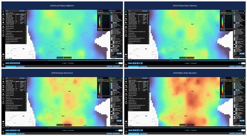 InjectIQ integrates production forecasting, water transportation modeling, and reservoir pressure simulation to provide a well-to system-wide view of water across the basin.