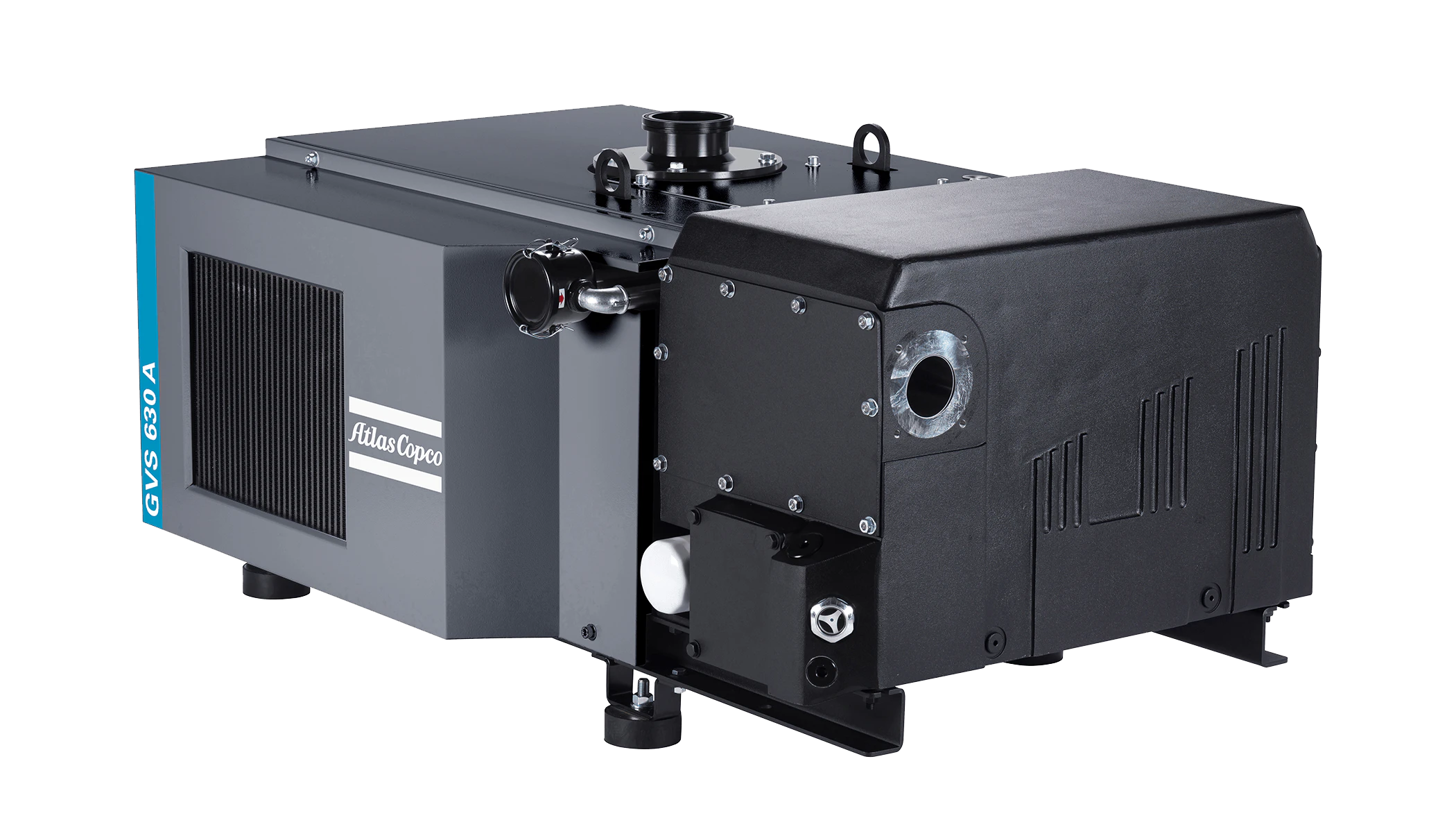 An oil-sealed Atlas Copco rotary vane vacuum pump.