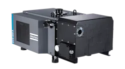 An oil-sealed Atlas Copco rotary vane vacuum pump. An oil-sealed Atlas Copco rotary vane vacuum pump.