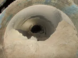 Partially plugged duct Partially plugged duct