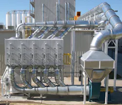 Exterior dust collection system Exterior dust collection system