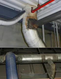 T-type duct connections T-type duct connections