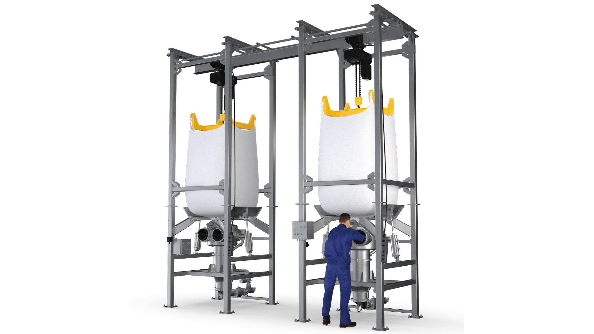 Volkmann containment bulk bag unloader