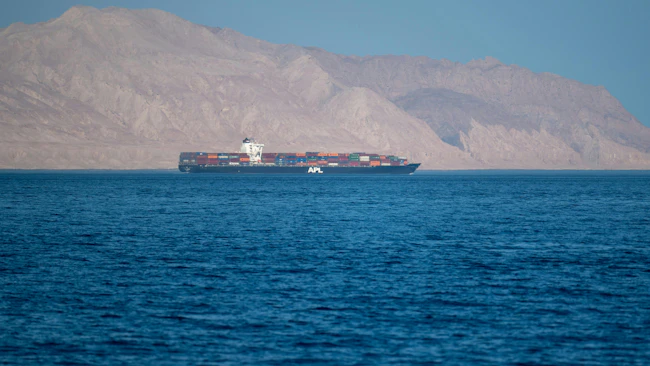 Iranian coastline near the Strait of Hormuz