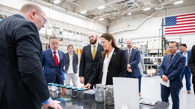 Audrey Robertson, Assistant Secretary of Energy, Office of Critical Minerals and Energy Innovation, at Argonne&rsquo;s Materials Engineering Research Facility.