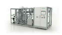 The production of WFI using membrane processes is carried out by means of reverse osmosis and electrodeionization in combination with an additional ultrafiltration stage. The production of WFI using membrane processes is carried out by means of reverse osmosis and electrodeionization in combination with an additional ultrafiltration stage.