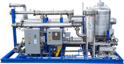 Full-scale chlor-alkali purification towers ensure hydrogen meets ultra-low oxygen and moisture limits ahead of downstream PSA units.