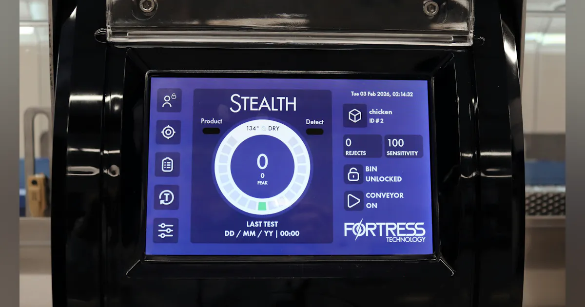 Fortress Technology launches touchscreen interface for food metal detectors