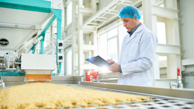 Worker at a conveyor