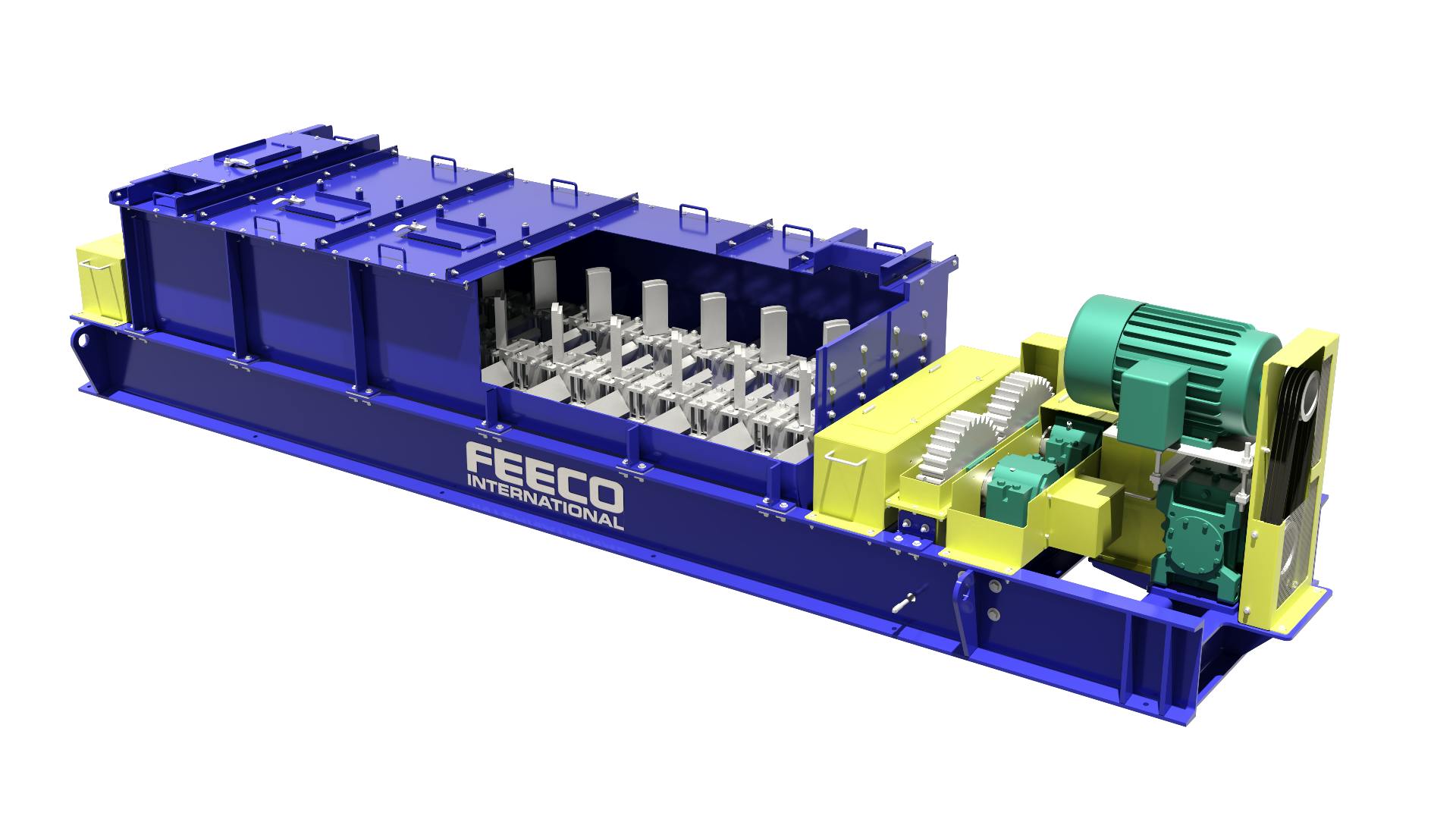 3D rendering of a pugmill mixer