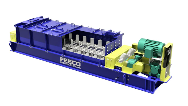 3D rendering of a pugmill mixer