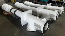 Three H28 vertical turbine pumps