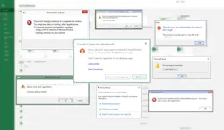 Figure 1: Error messages like these are a familiar frustration when engineers try to run analytics in conventional spreadsheet software.