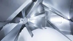 Rotary batch mixer interior