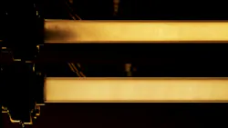 Comparison frames from a transparent flow test section showing the visible difference between cavitating and non-cavitating liquid flow.