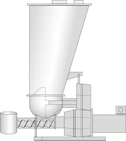 Volumetric screw feeder