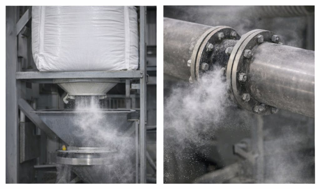 Dust leak points