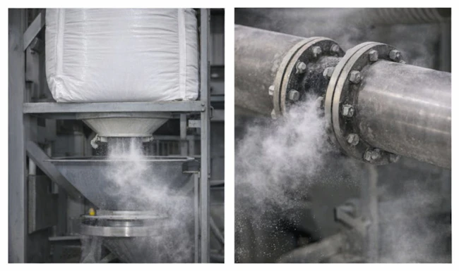 Dust leak points