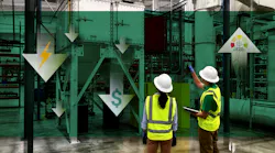 Workers inspecting dust collector