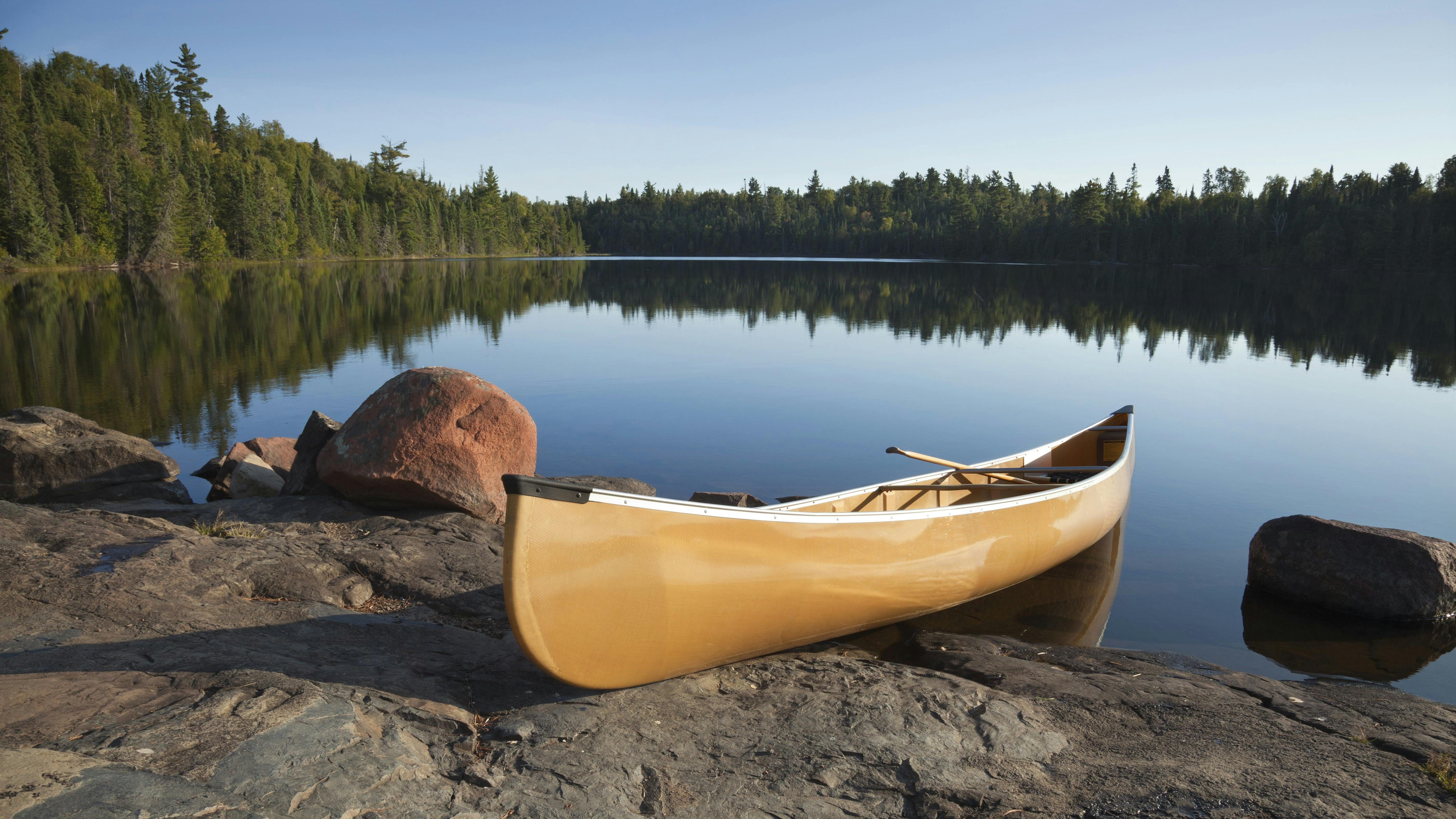 Lake and canoe in the Boundary Waters