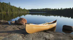 Lake and canoe in the Boundary Waters