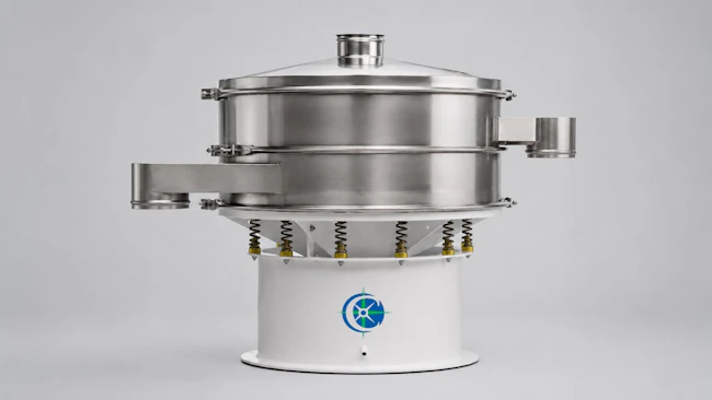 Round vibratory screener